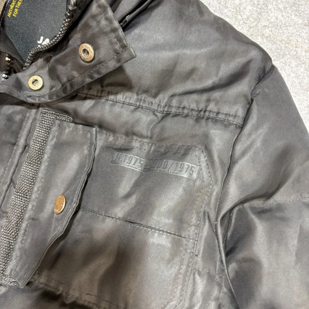 Jack & Jones Mens Black Quilted Puffer Bomber Jacket Size L Full Zip Coat